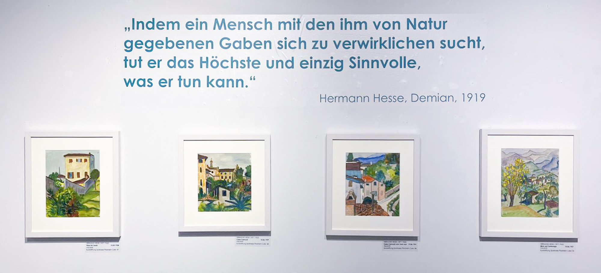 Arbeiten des Malers Hermann Hesse. Foto: Sebastian Bargon